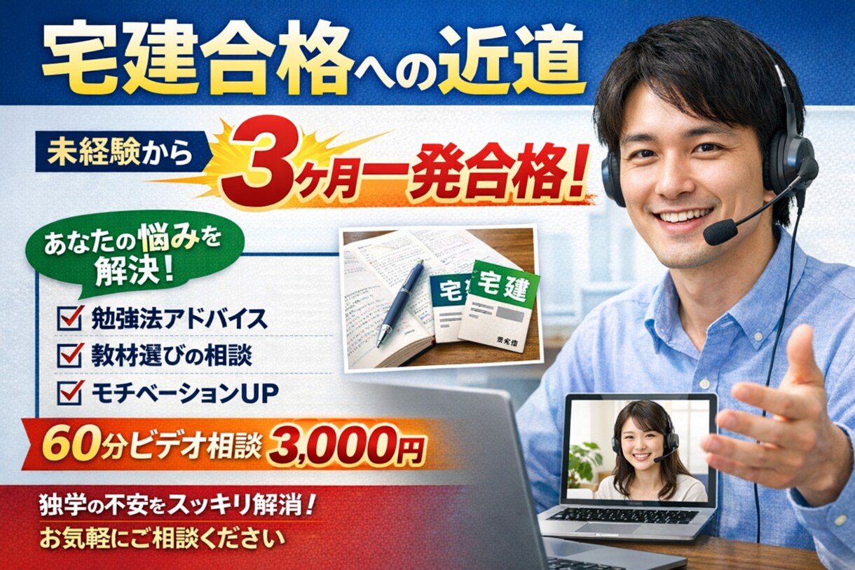 未経験から宅建士に一発合格した秘訣を教えます 異業種出身 | 宅建士3ヶ月で合格 | 独学のみ イメージ1
