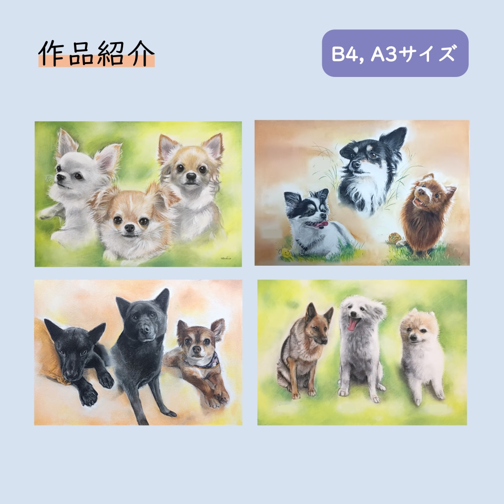 原画をご提供！リアルなペットのパステル画を描きます A5サイズ〜大小様々なサイズに対応します。 イメージ7