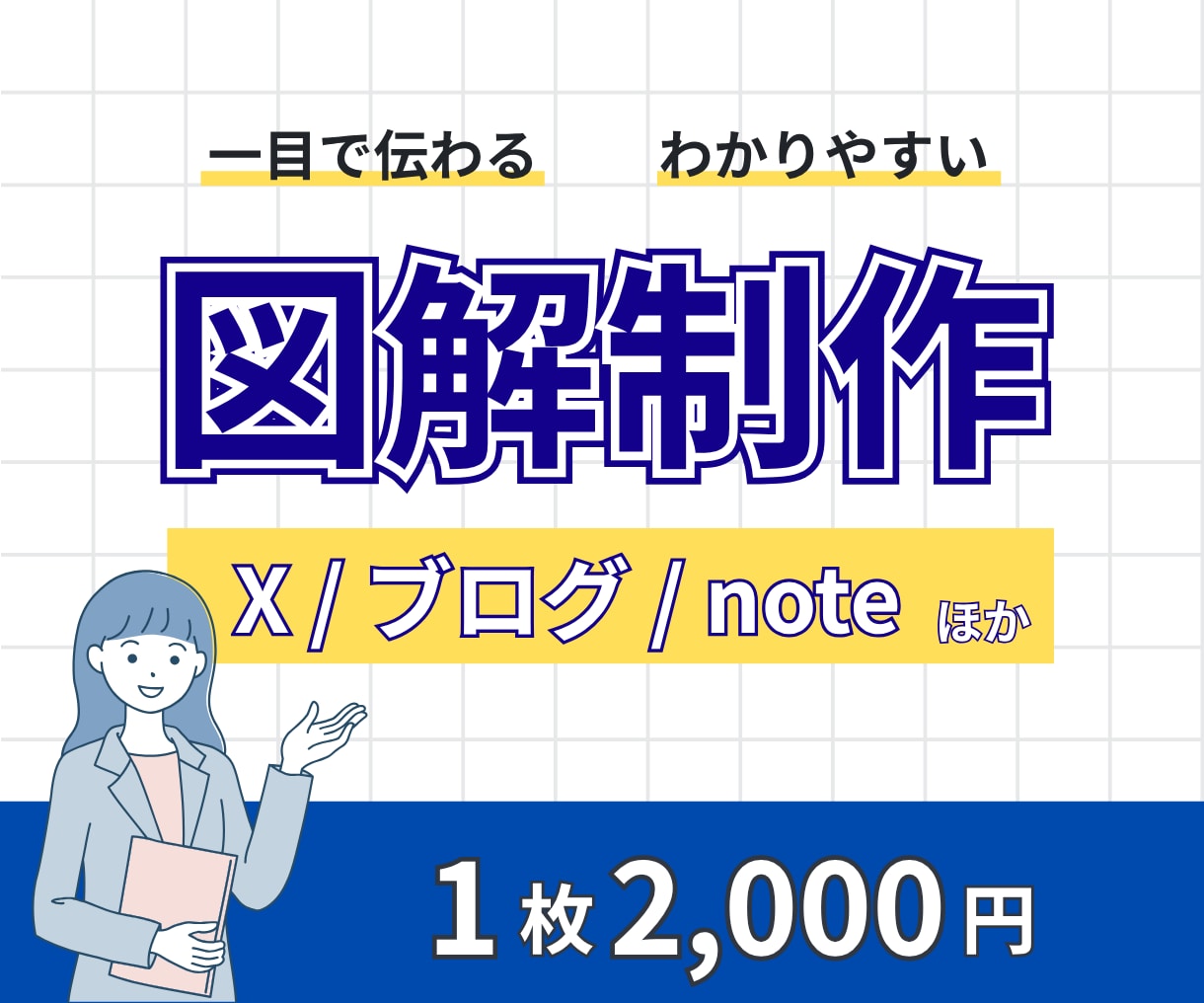 一目で伝わる！わかりやすい図解を作成します X・インスタ・ブログに最適！離脱を防ぐ図解制作 イメージ1