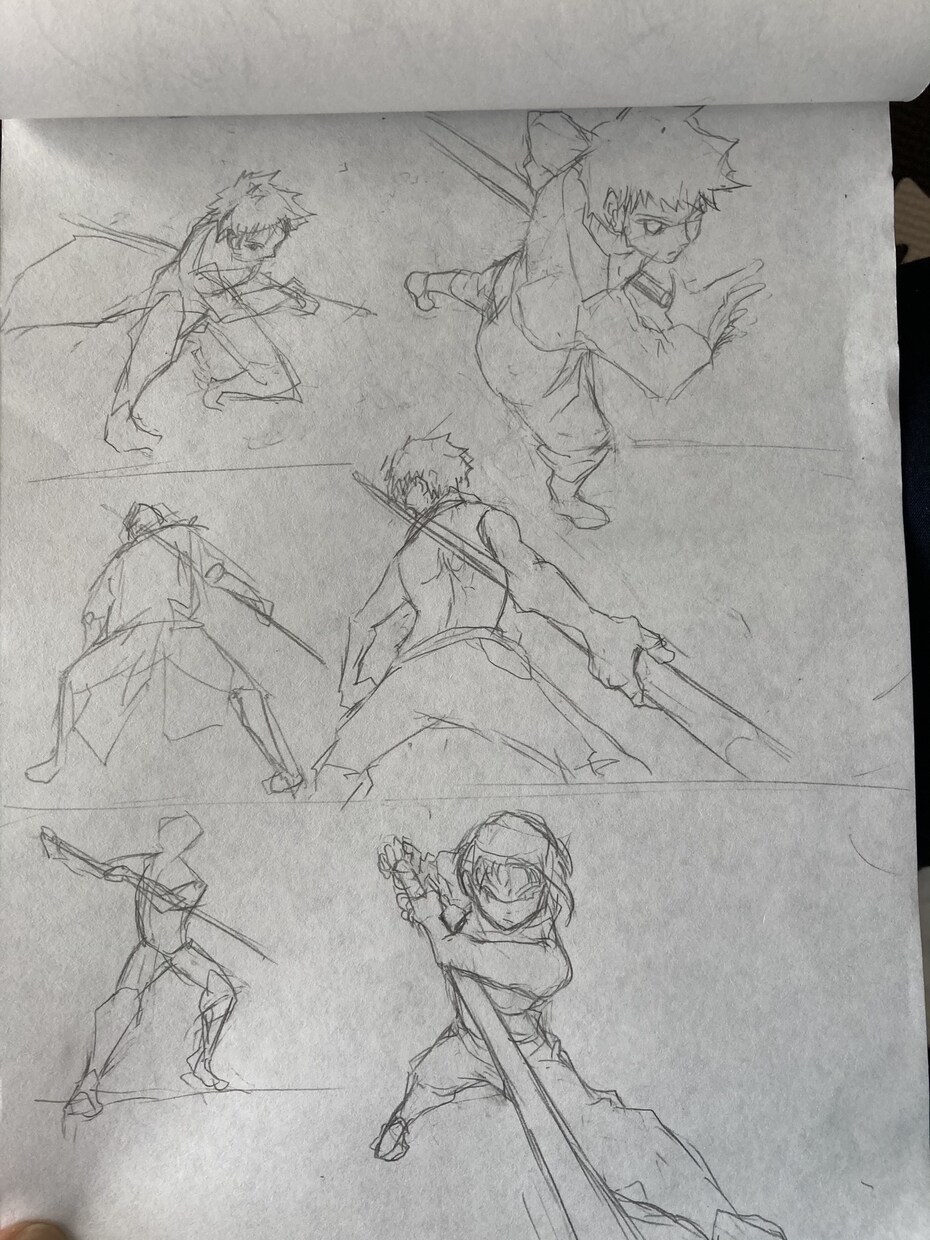 キャラの動きを魅せる為のイラスト赤ペン添削します 絵の添削だけでなく、画力向上、次のステップを目指す方へ イメージ4
