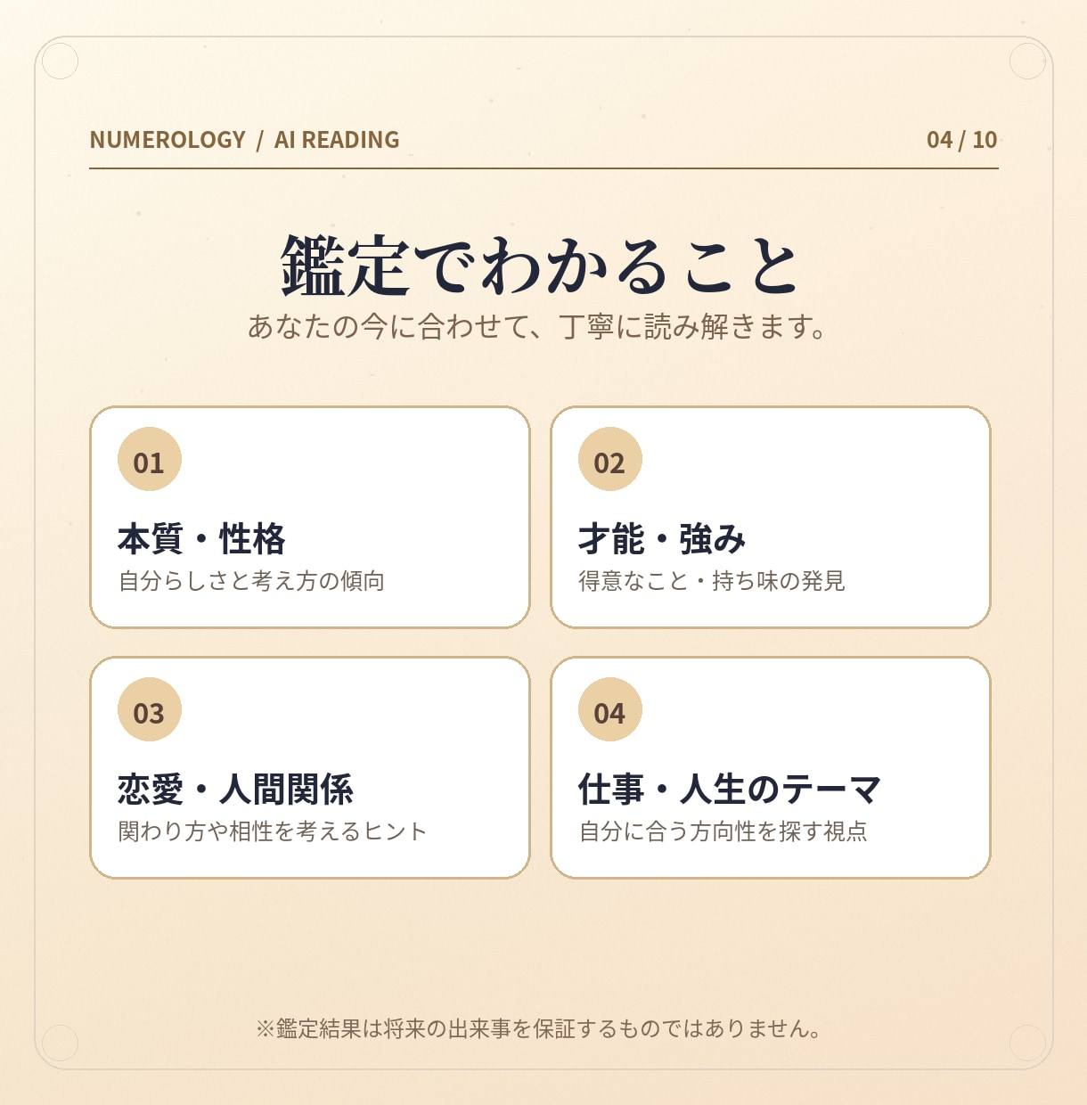 生年月日から本質と強みを数秘術で占います 数秘術で自分らしさと未来へのヒントをお届け イメージ4