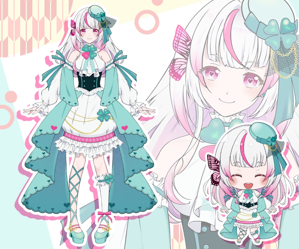 Vtuberデビュー！全工程制作します デザイン・パーツ分け・モデリング・ロゴ・ちびキャラ全部込!! イメージ5