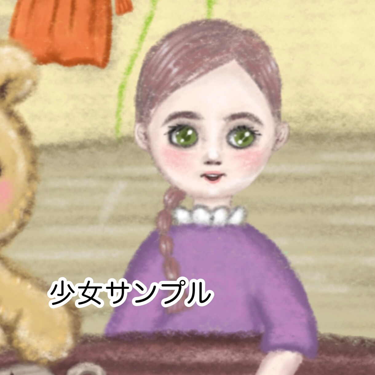 女の子アイコンイラスト描きます ヘアスタイル、メイク、自由！雰囲気だけ伝えてお任せもOK！ イメージ7
