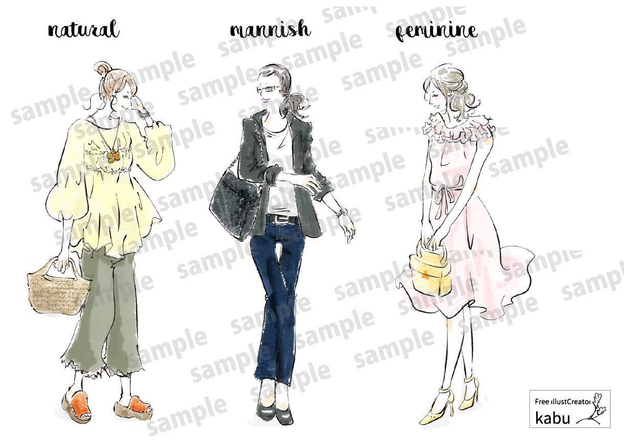 スタイリッシュでおしゃれな女性を描きます 商用利用可。ファッション・エステ関連でおしゃれに飾りたい方に イメージ2