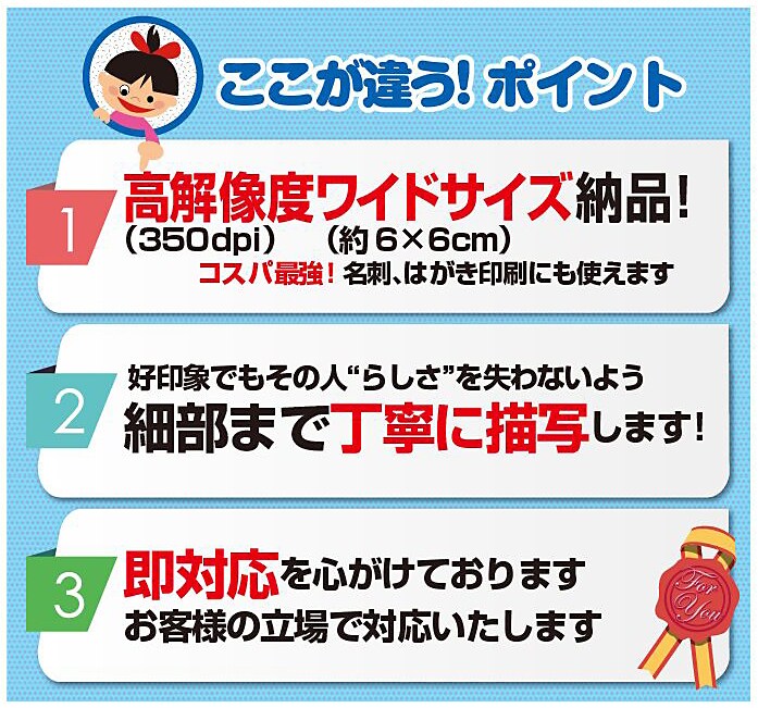 ラスト4回分！可愛く！似顔絵アイコン4枚描きます 表情違い選べる★高画質だからSNS以外にも使え高コスパです！ イメージ3