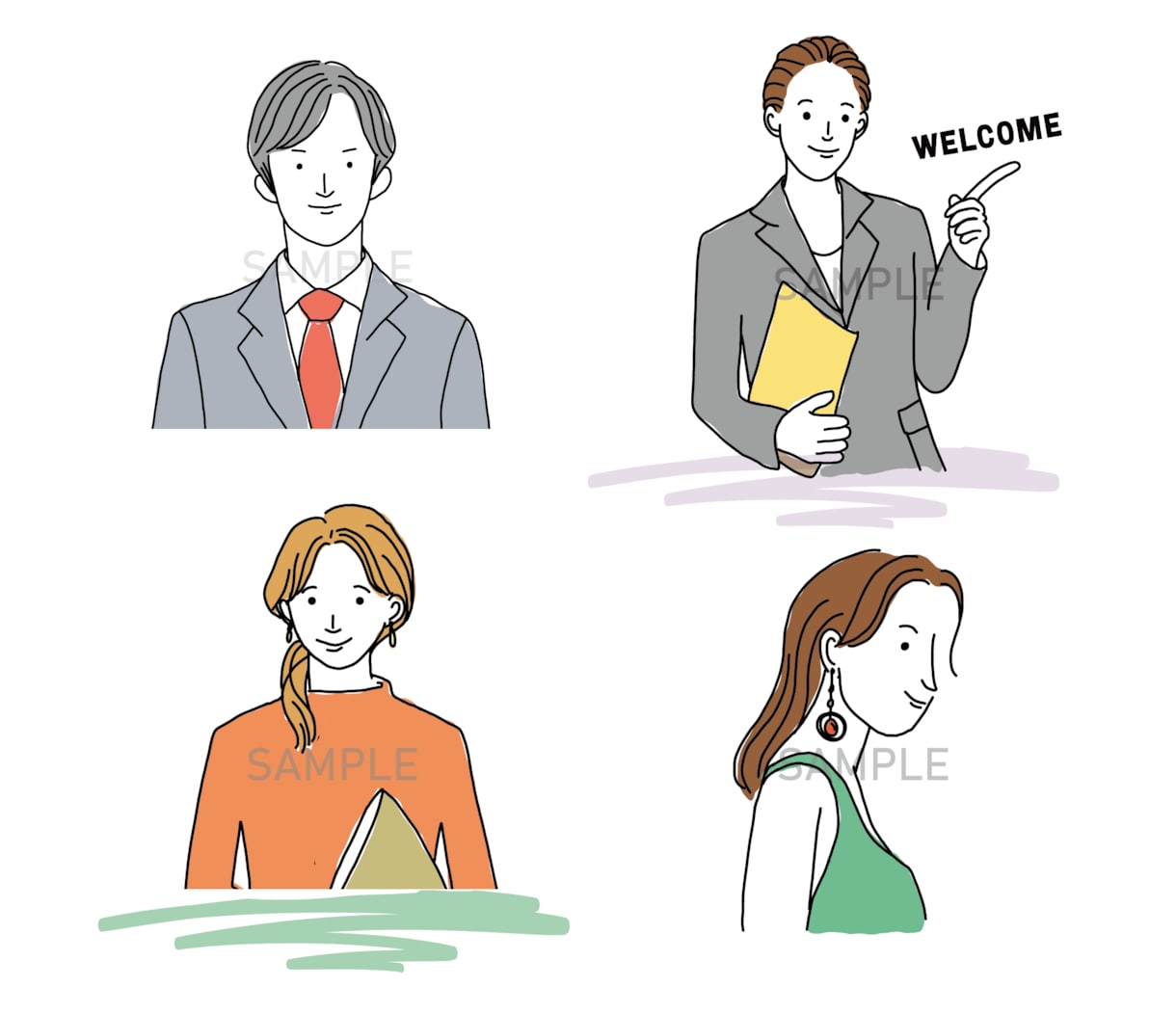 モノクロ&カラー納品♪シンプル線画イラスト描きます 商用利用OK☆ショップカード・SNSアイコン似顔絵イラストに イメージ6