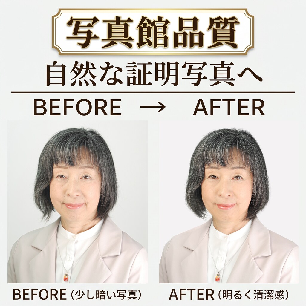 写真館品質で人物写真を自然にレタッチします 自然な仕上がりで魅力を引き出します イメージ1