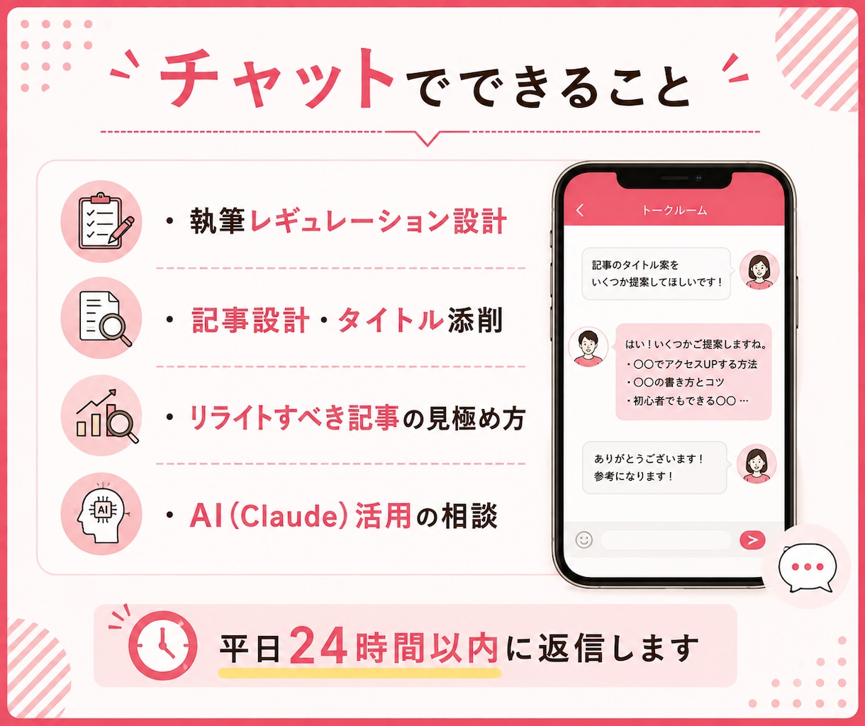 既存ブログを1ヶ月の伴走で仕組み化します 開設済みの方へ｜週ごとの伴走で無理なく仕組み化 イメージ3