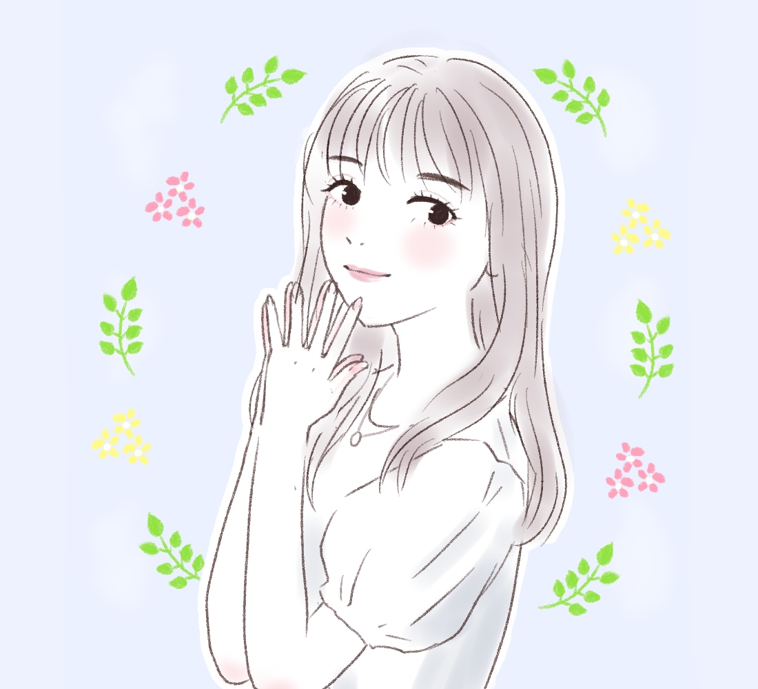 ふんわり水彩タッチ✴︎キレイめ女性イラスト描きます 商用◎ 各種SNS・美容・ファッションのサイトにも！ イメージ1