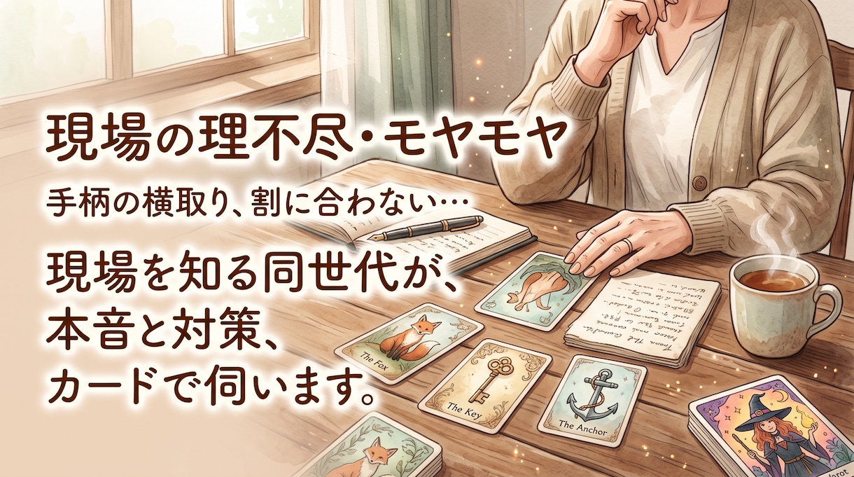 悩んでいる事象を情報整理します 割り切り方と現実的な対処法を一緒に情報整理しましょう イメージ1