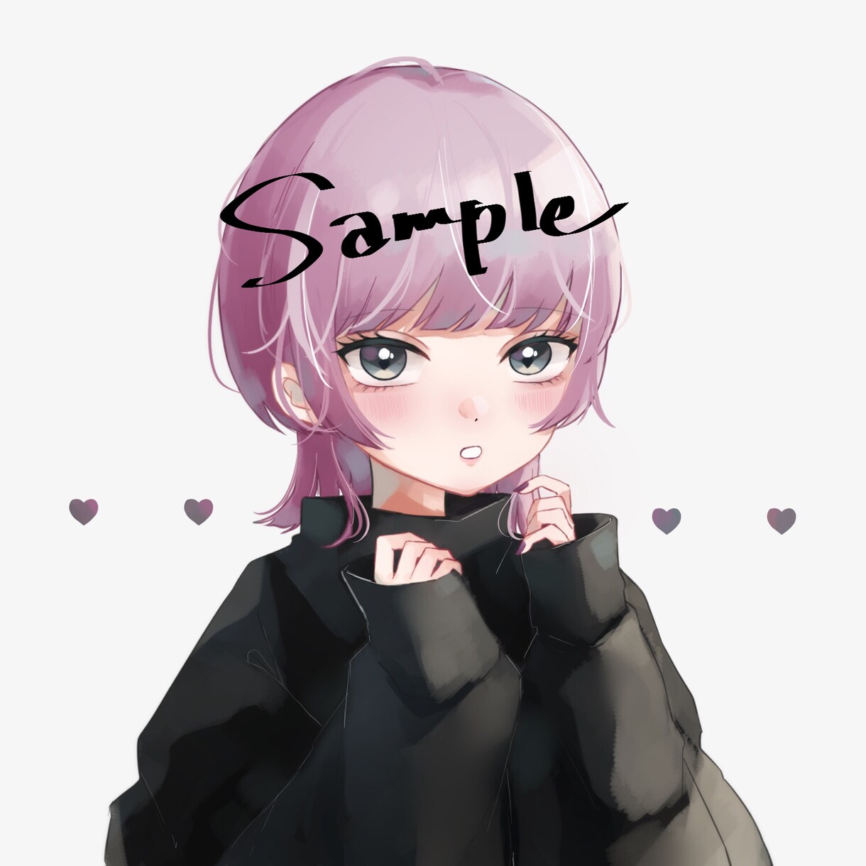 SNSアイコン制作します 可愛い女の子のイラスト描きます イメージ2