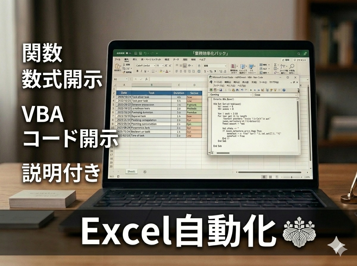 毎日のExcel業務、自動化します 毎日行うルーティン、自動化しませんか？ イメージ1