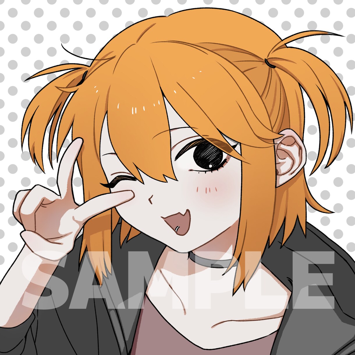 SNSアイコン用のイラストお描きします シンプルでかっこかわいいキャライラスト イメージ1