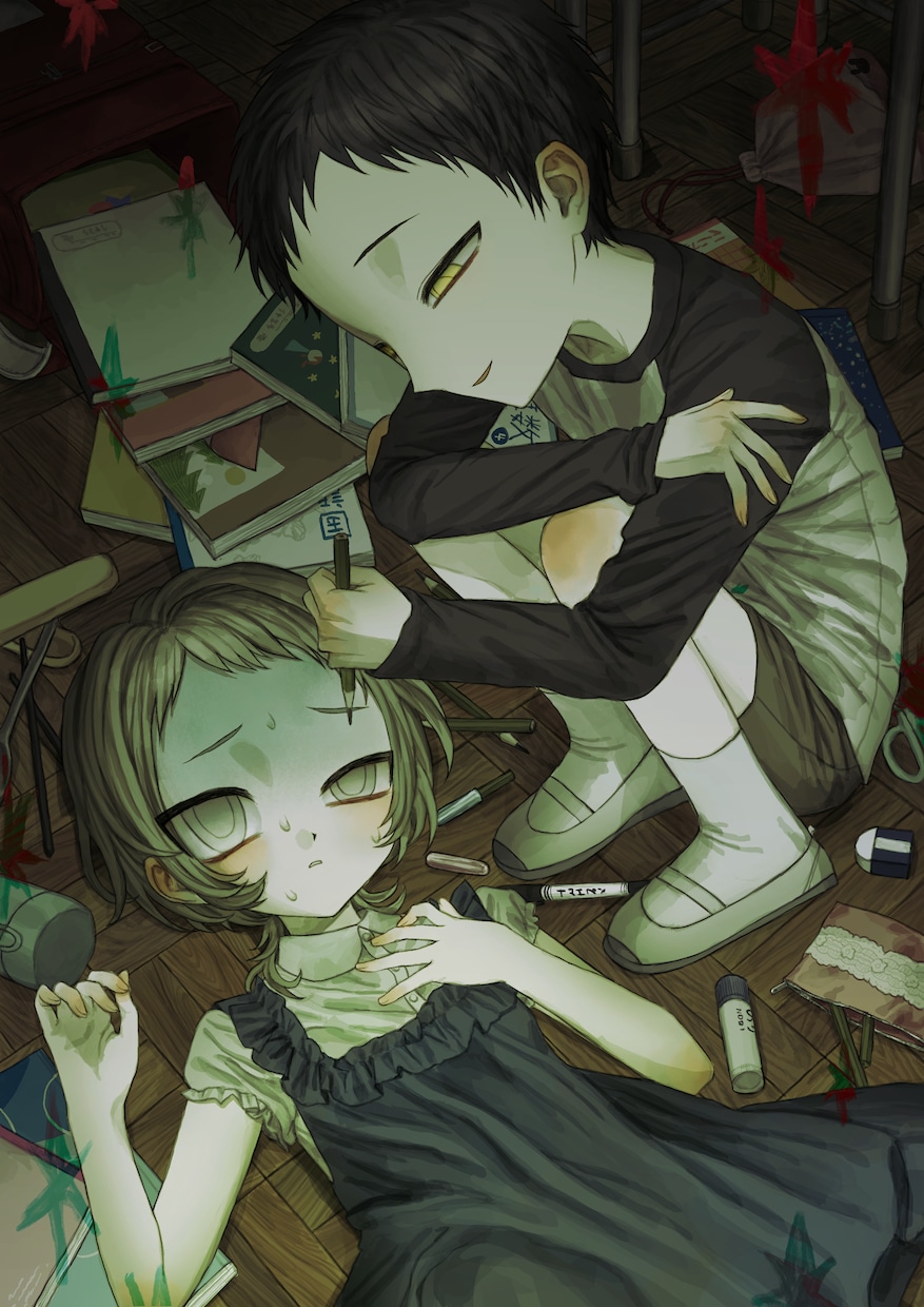 薄暗い雰囲気のイラスト制作します アイコン、立ち絵、一枚絵、動画用イラスト等 イメージ1