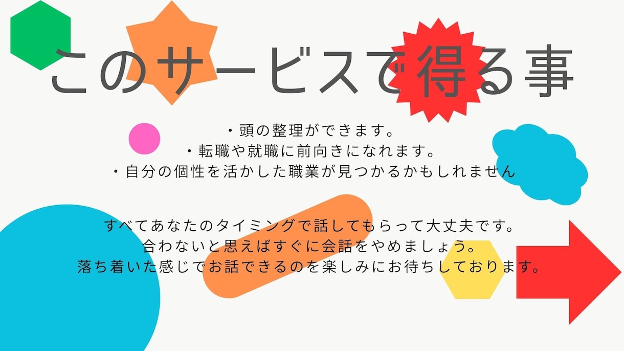 就職、転職に関しての相談乗ります 採用部門経験者の私が前向きに進めるようにサポートします イメージ1