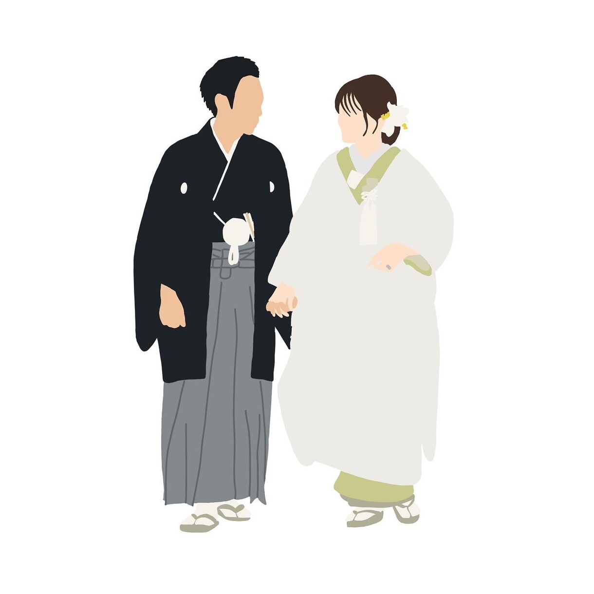 ココナラ最安値★即日納品ok★ＷＤイラスト描きます 気軽なお値段で結婚式や前撮りのお写真をイラストに！ イメージ8