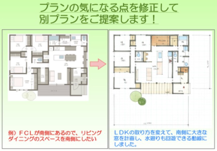 一級建築士が住宅のプラン案をご提案いたします 豊富な住宅設計の経験と知識で、より良い間取りを提案します イメージ2