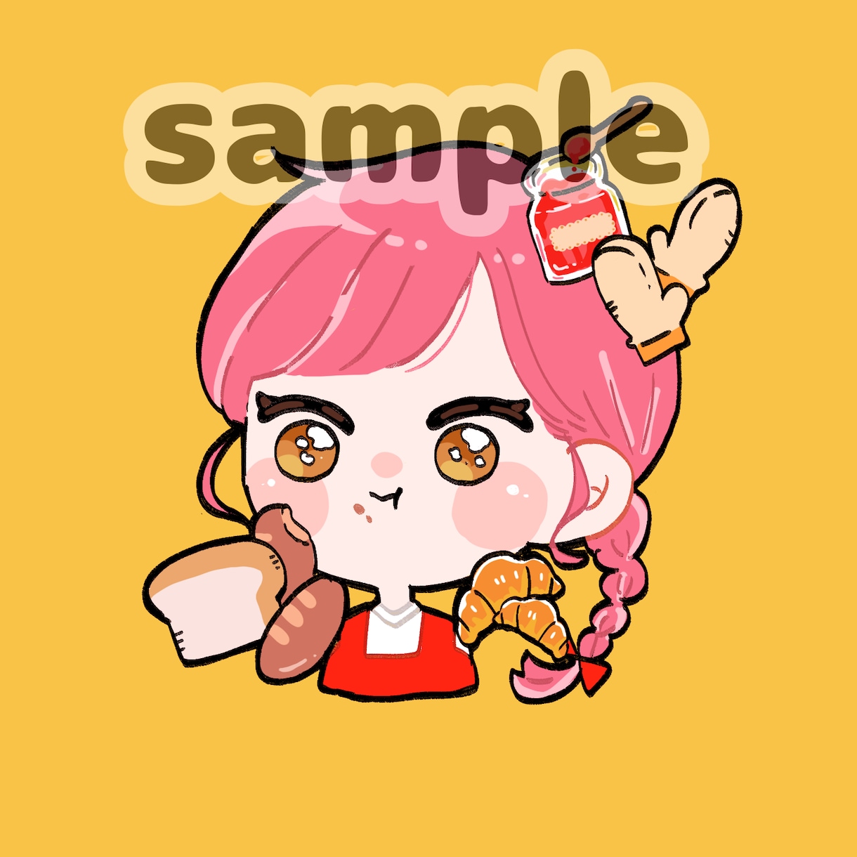 ミニキャラSNSアイコン　似顔絵描きます デフォルメ化したイラスト　SNS ブログなどのアイコンに イメージ4