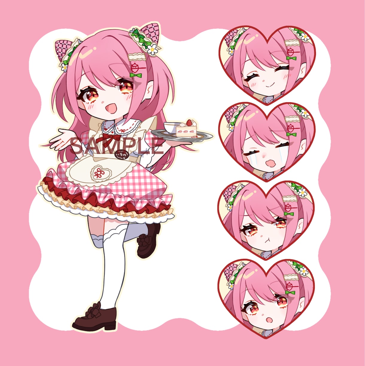 キラキラかわいいSDイラスト制作します 3頭身のスラっとしたSDイラストです！ イメージ1