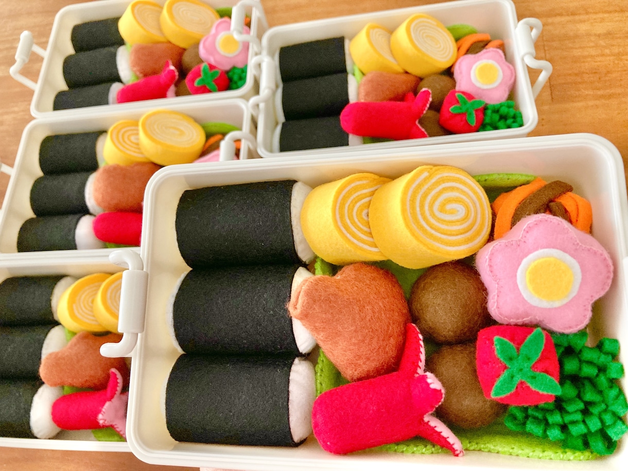 ご希望の物をフェルトで作ります 料理・オリジナルキャラ・小道具etcフェルト作品大人気です！ イメージ9