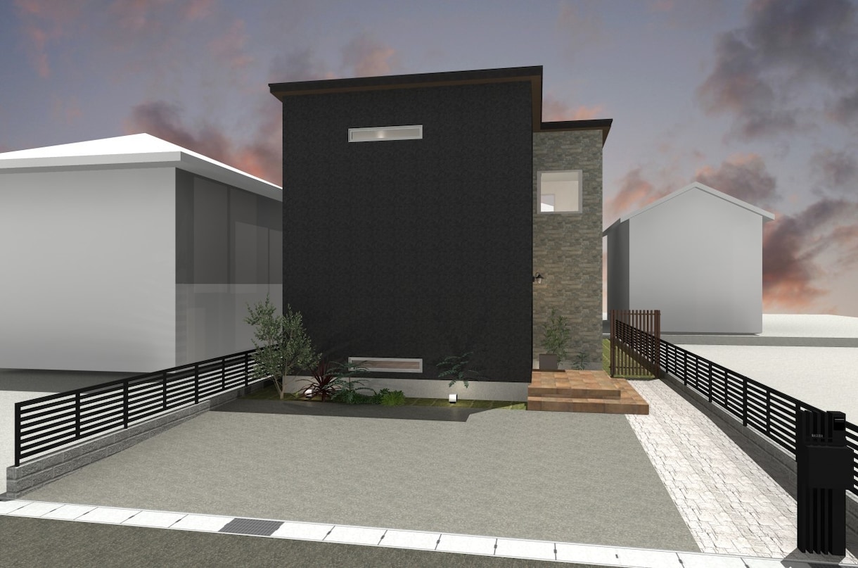 戸建て住宅◆おうちの外観パースを作成します 検討中でもOK！複数パターンで理想のカタチを見つけましょう！ イメージ2