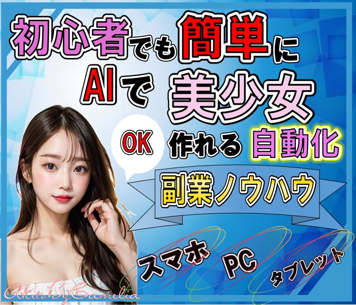 超最新!AI美少女生成×○○で稼ぐ副業教えます 初心者向け!PC知識0でもOK!スマホでも簡単生成術を伝授! イメージ1