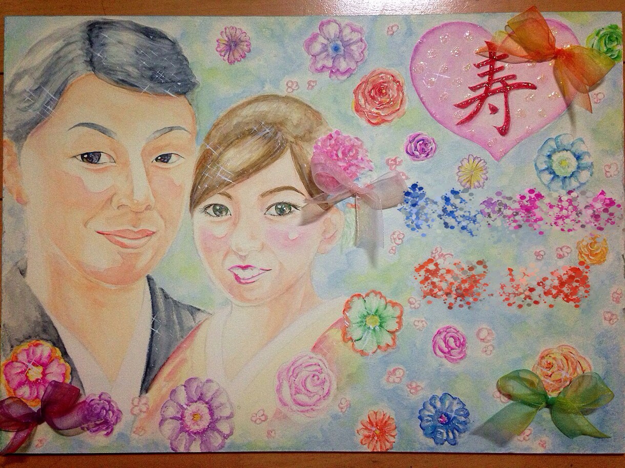 心を込めて、あたたかい水彩似顔絵お描きします とびっきりの笑顔の瞬間、残しませんか？(*´ω`*) イメージ5