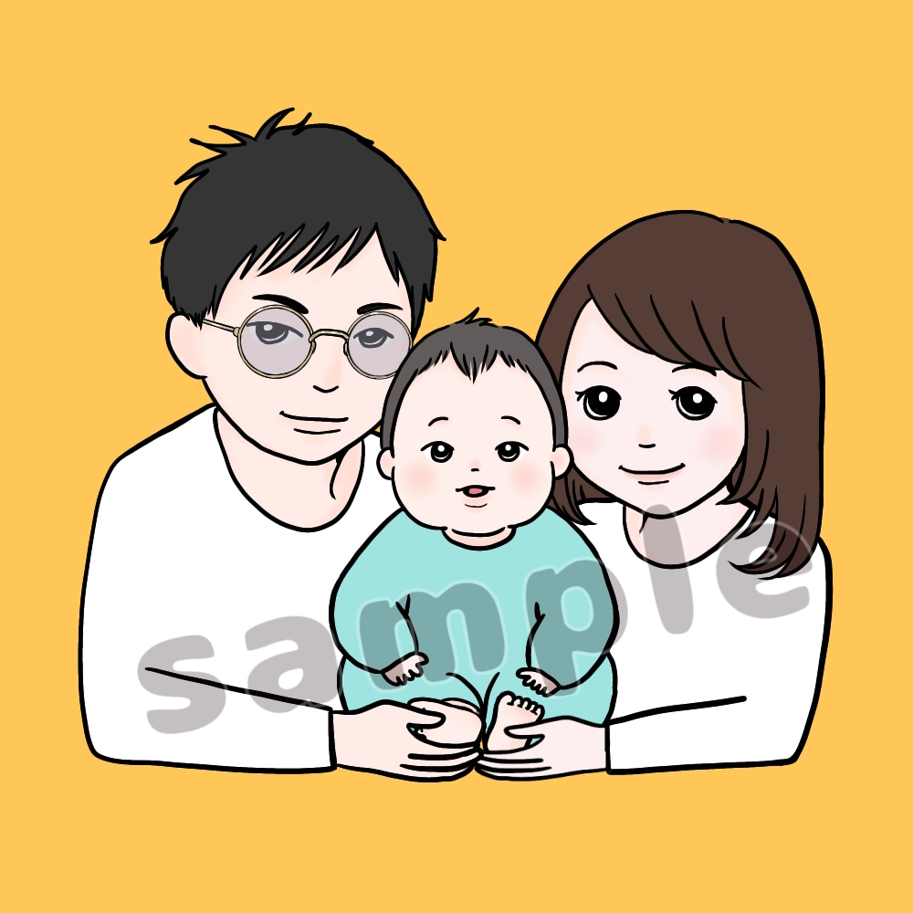 ゆる〜く似てる♪ 似顔絵アイコンお作りします お子様やカップル、ご家族などかわいく描きます❁ イメージ4