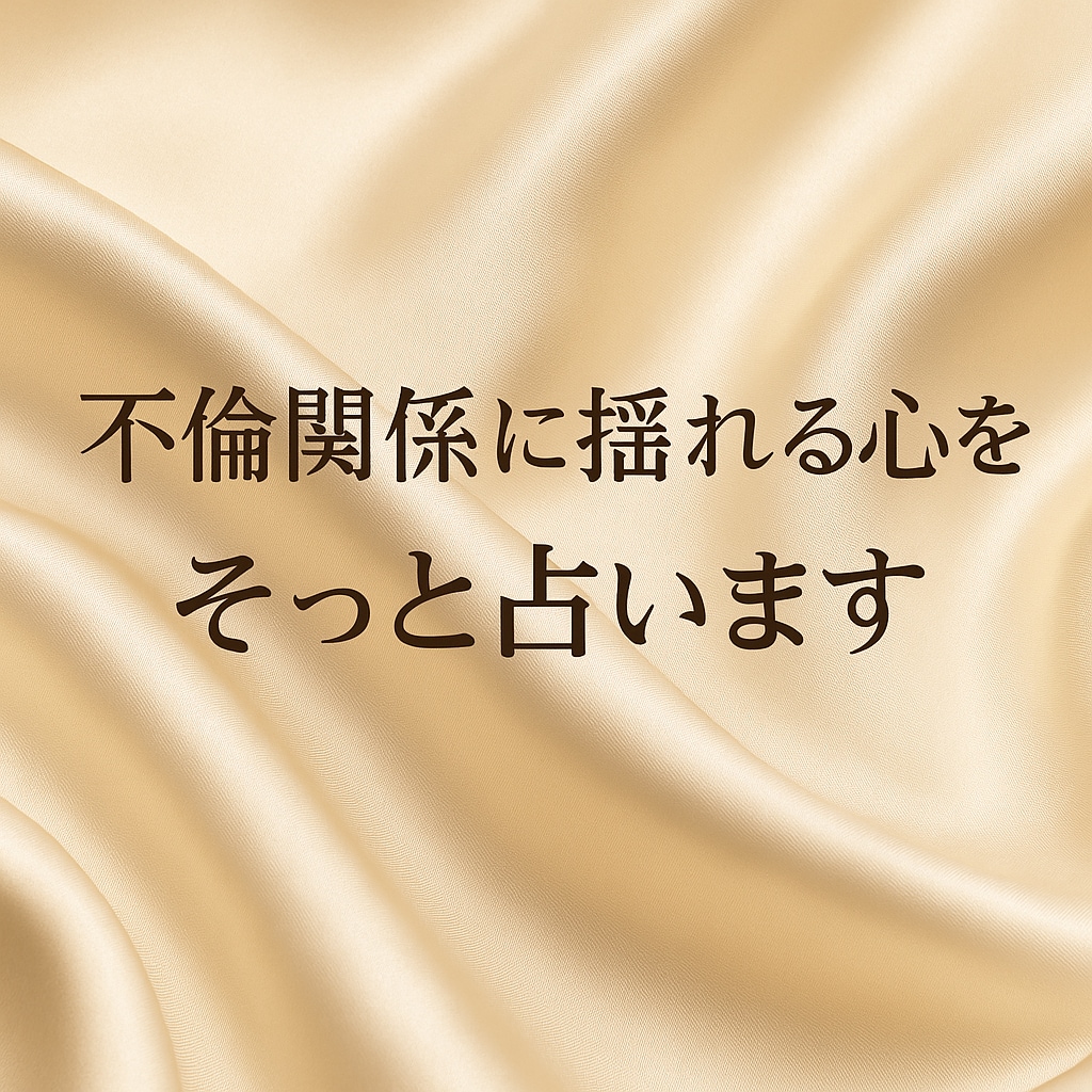 不倫・婚外・複雑恋愛の悩みを偏見無しで占います 許されない関係でも、相手を想う消せない気持ちに寄り添います イメージ10
