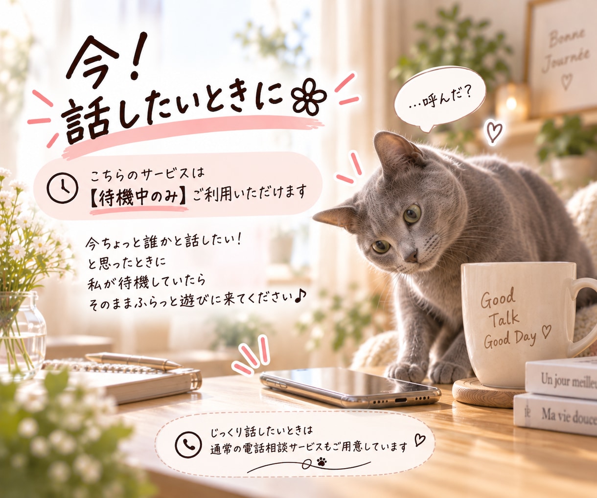 短時間専用ꕥ 今！この気持ち聞いて！をお聴きします ホントにどーでもいいけど誰かに話したい！ イメージ5