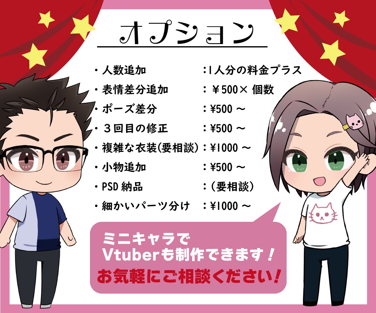 2・３頭身のミニキャライラスト描きます 表情が本体+3種類つくので表情がたくさん欲しい方におすすめ イメージ3