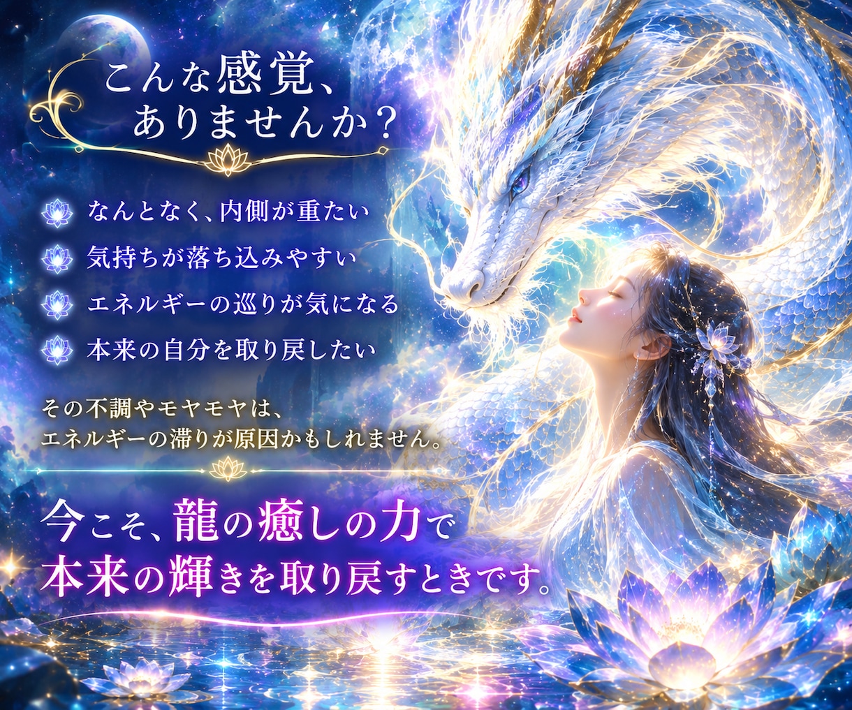 龍の波動で本来のエネルギーを整えます 龍の波動に包まれ内側の流れを整えていく イメージ2