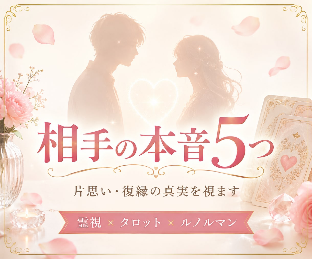 相手の本音5つ｜片思い・復縁の真実を深く霊視します 片思い・復縁・音信不通｜深層心理と恋が進まない理由を霊視鑑定 イメージ7
