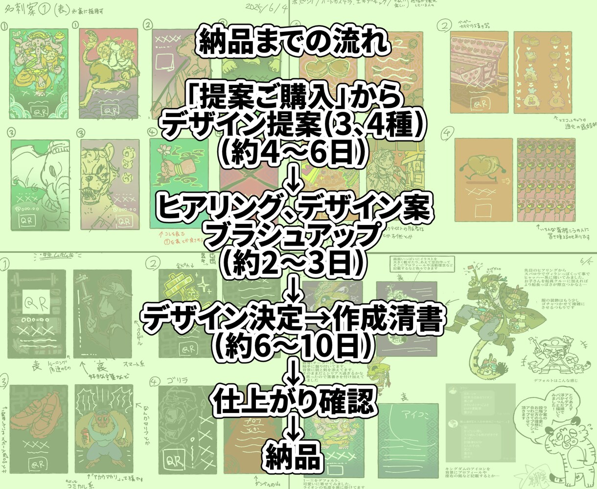 名刺イラストを作成します オリジナリティのある奇抜なイラストで目を引きつけます！ イメージ6