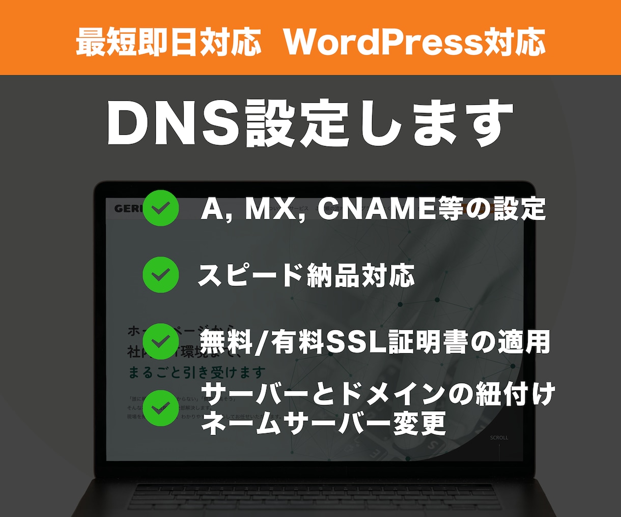 ドメインのDNS・メール・SSL設定を代行します ドメインとサーバー紐付け・メール切り替えを迅速トラブル解消 イメージ1