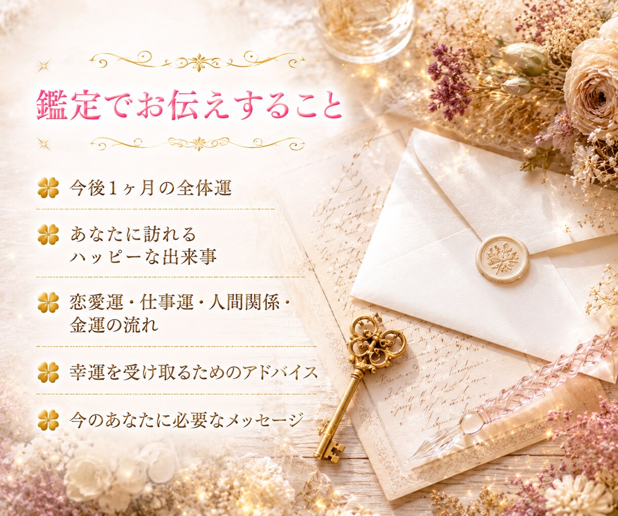 今後1ヶ月以内に起こるハッピーな出来事を占います 恋愛★仕事★お金★人間関係★幸運★出会い★チャンス★未来 イメージ3