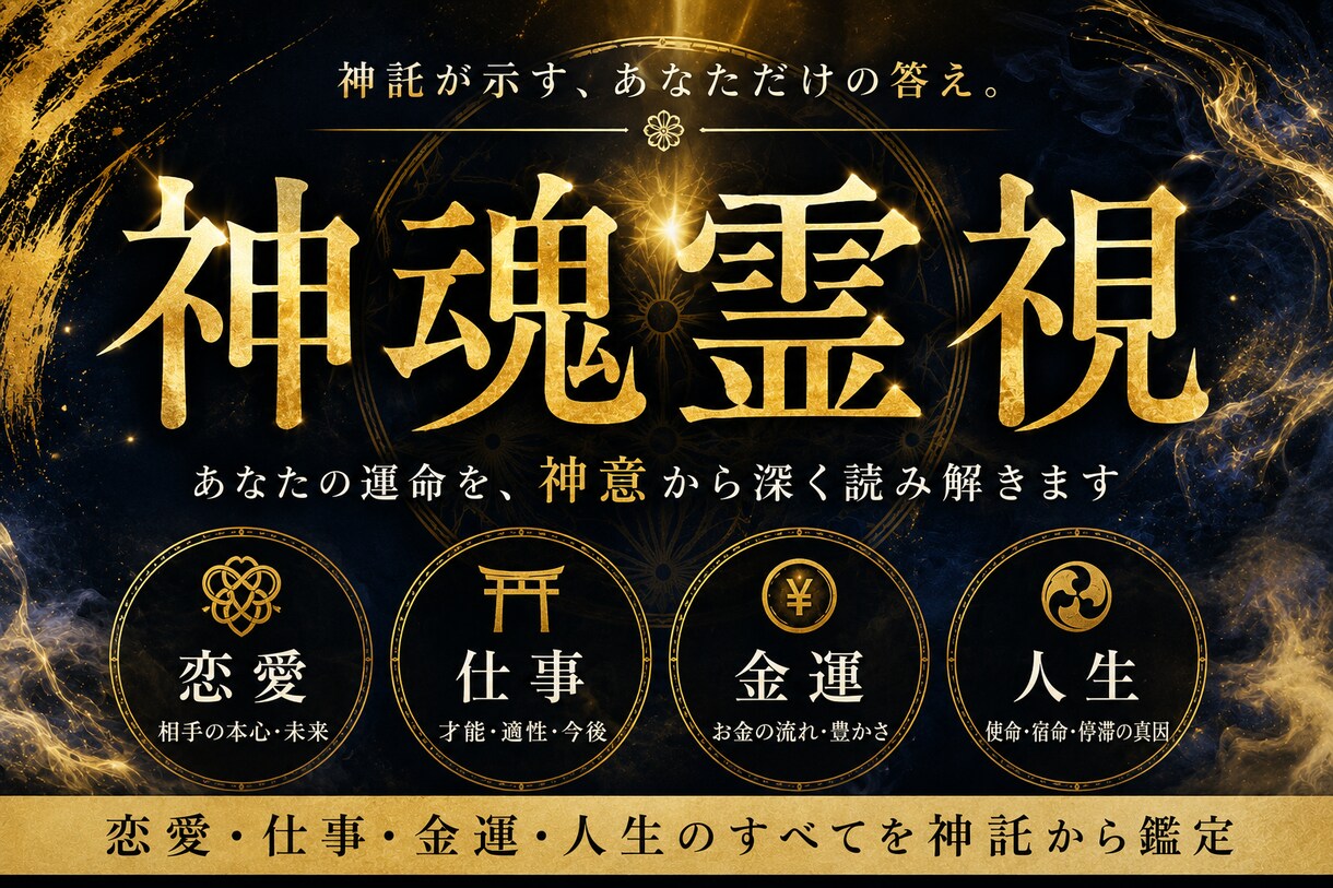 神魂霊視｜あらゆる悩みの本当の答えと導きを授けます 真実の答えと導きを映す神魂霊視で命運を調律 イメージ1