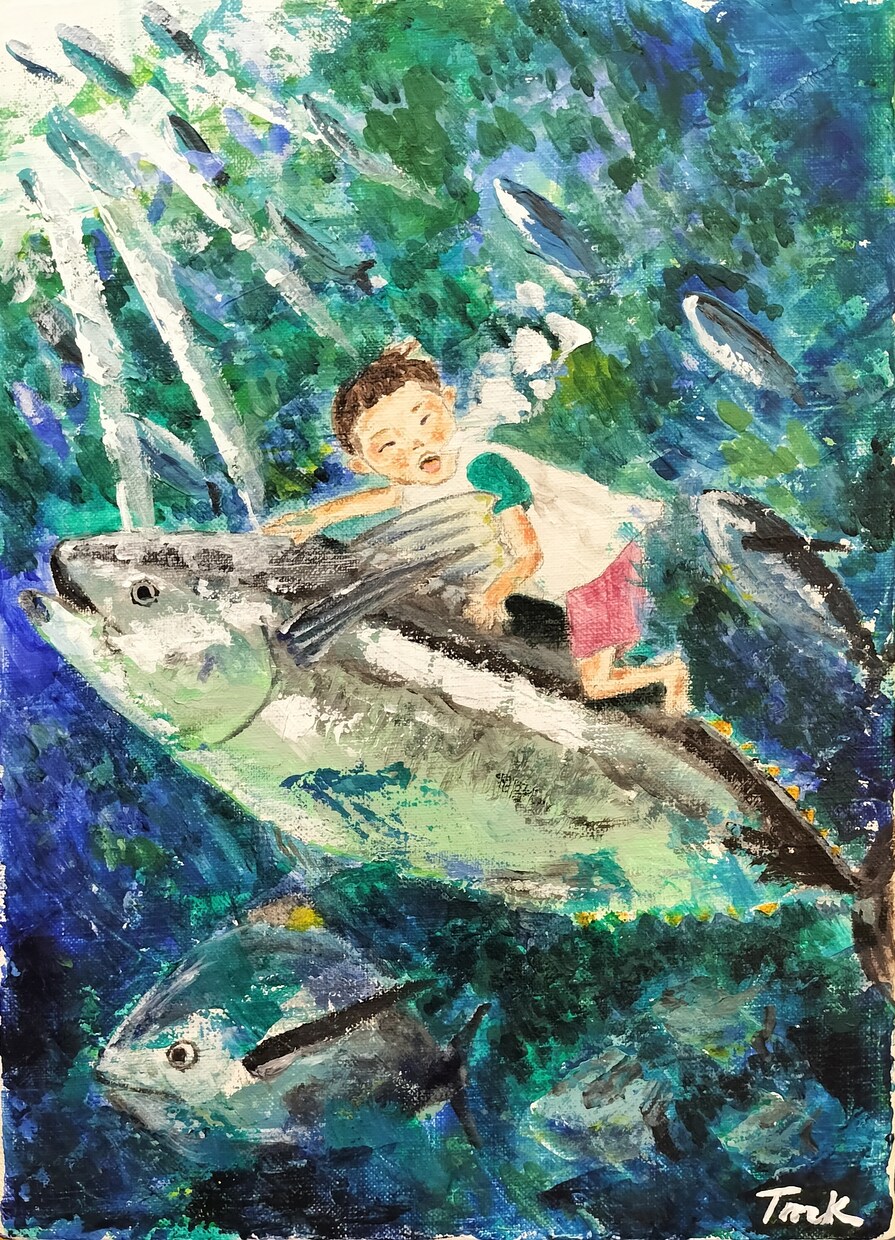 絵本の１ページのような絵画を描きます 思い出のシーンを絵にしませんか? イメージ1
