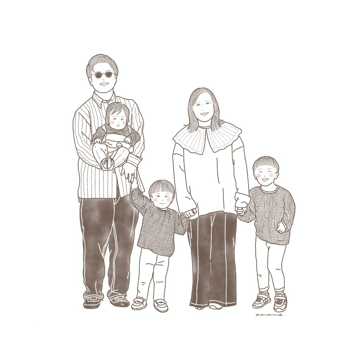 大切な思い出を、やさしい似顔絵にします 記念日も、何気ない日常も。大切なあの日の思い出を特別な1枚に イメージ2
