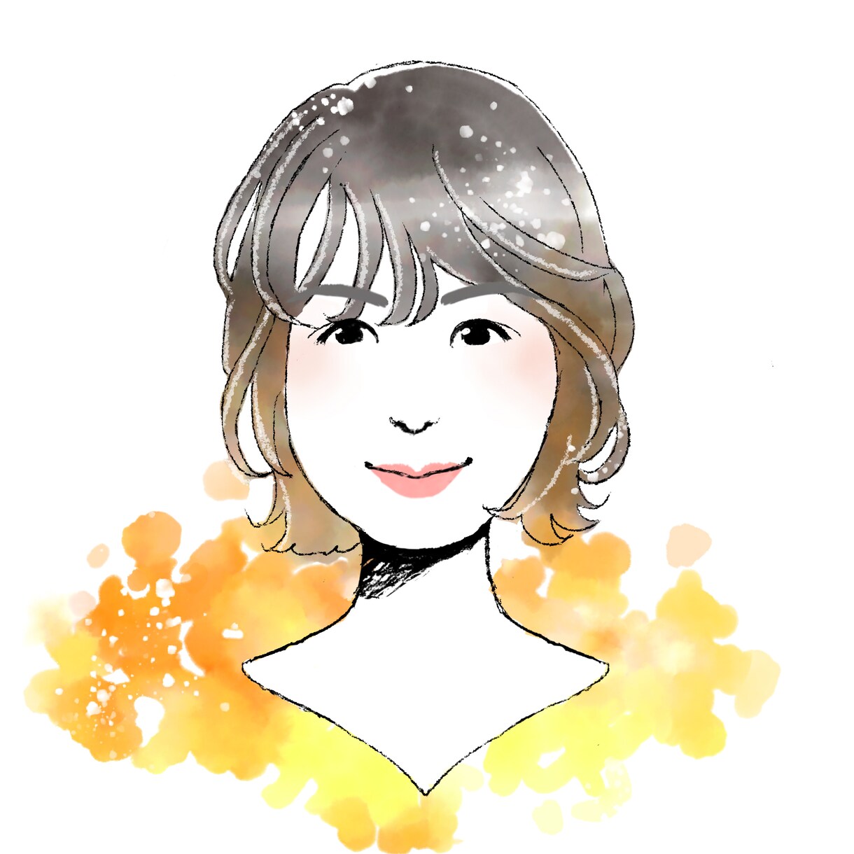 水彩風のふんわりおしゃれな似顔絵を描きます ★柔らかい雰囲気だけどSNS上で印象に残る似顔絵アイコン★ イメージ4