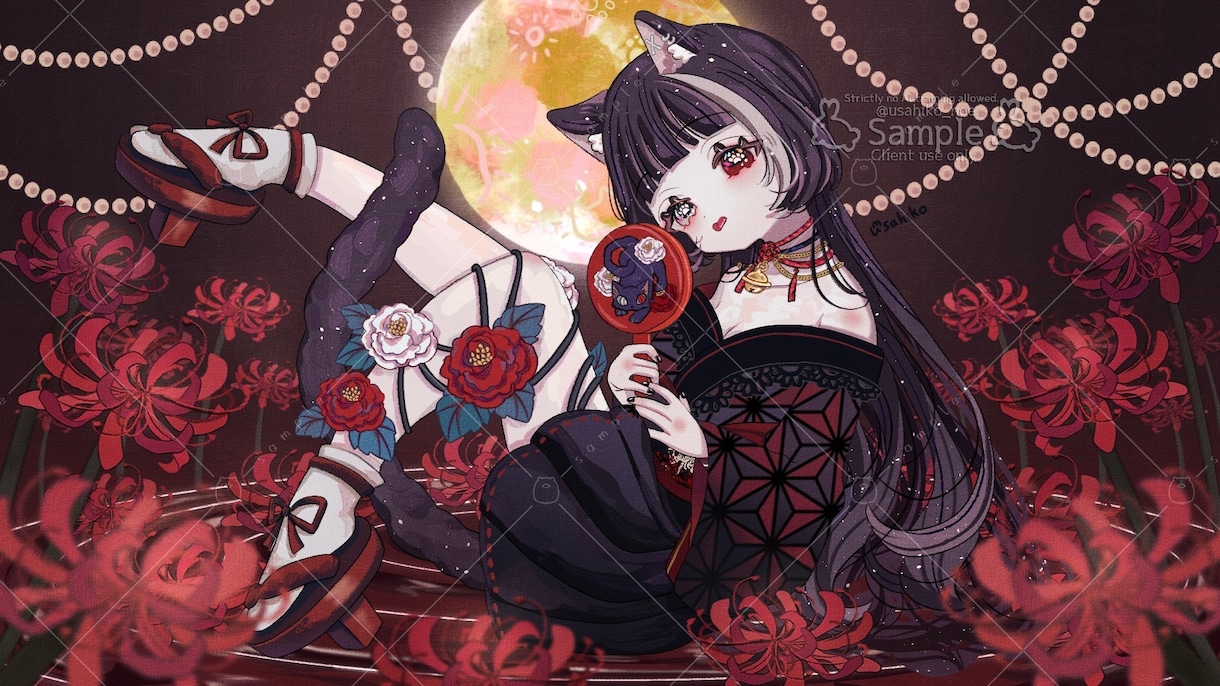 ロココアンティークな世界観のイラストを描きます 華やかで優美な世界観！サムネイルやアイコン、グッズなどに イメージ6