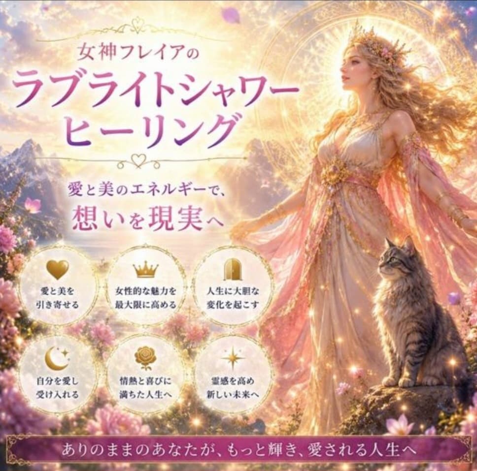 北欧の女神フレイアの愛と魅力のヒーリングをします 愛も魅力も自由も♡もっと私らしく人生を楽しむために イメージ1