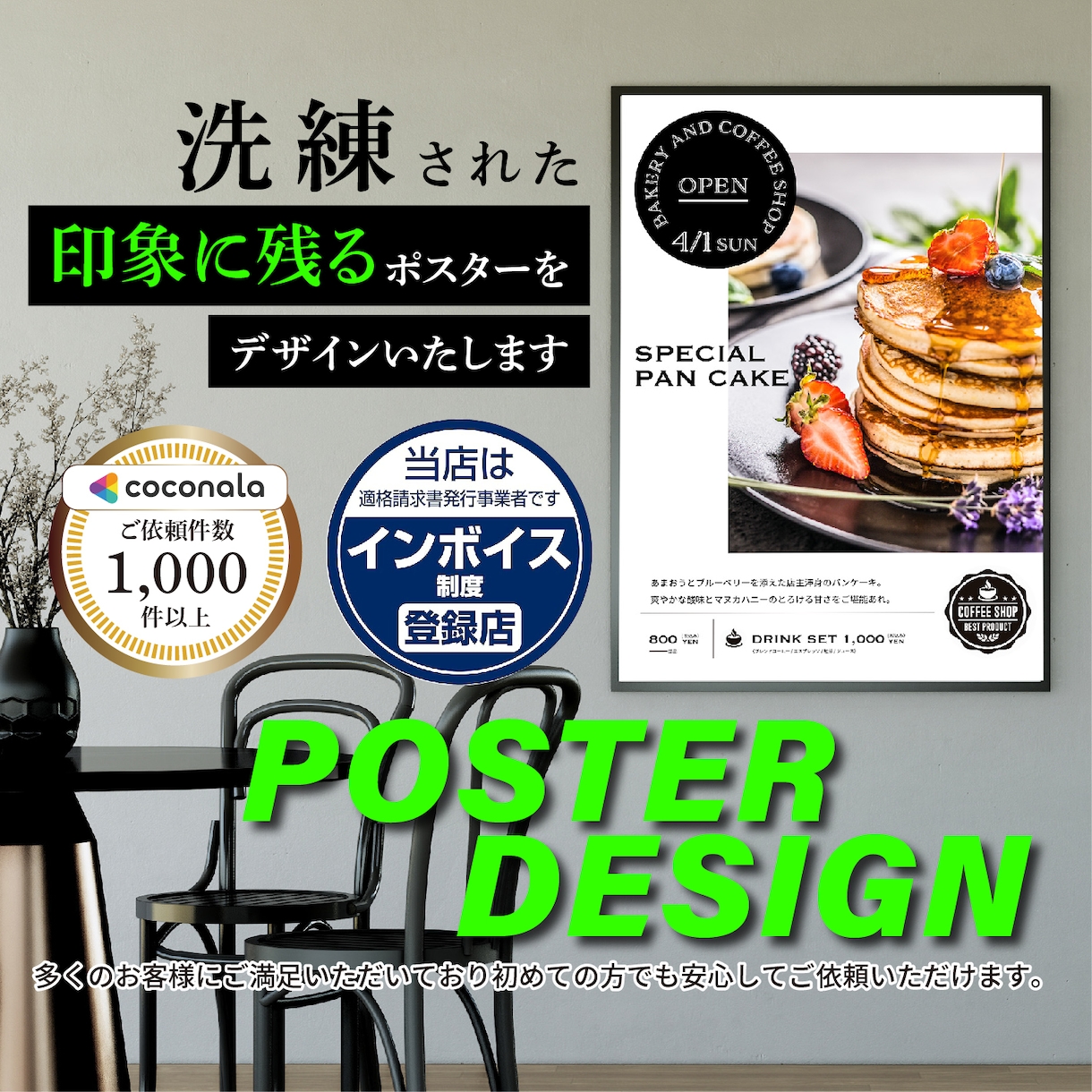 ターゲットに合わせた魅力溢れるポスターを制作します ニーズに合わせた、パーソナライズされたデザインを提供します。 イメージ1