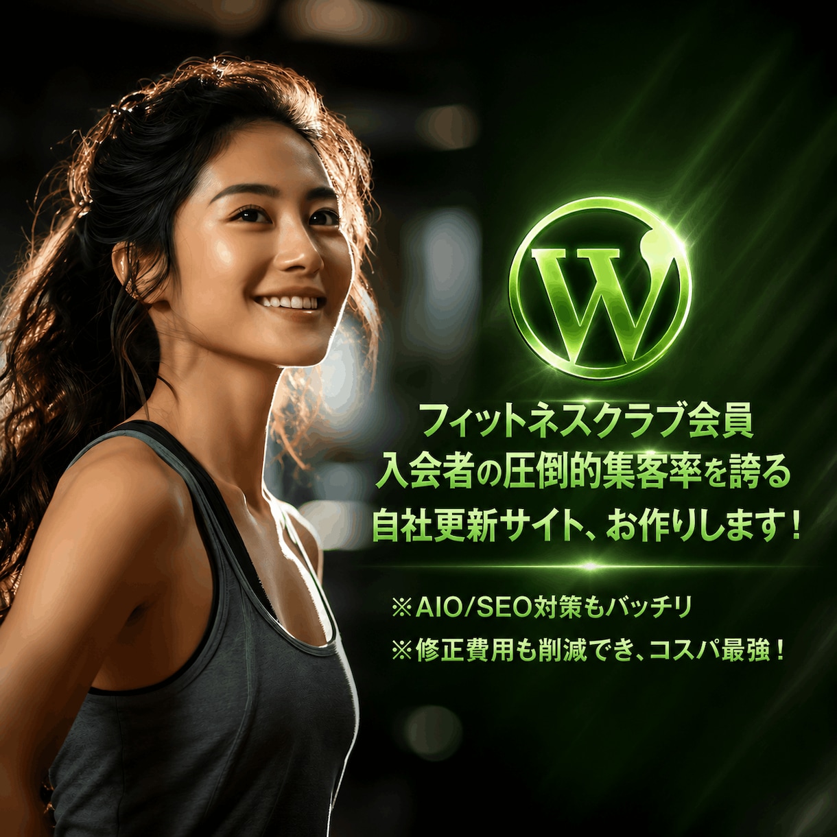 自社更新導入でフィットネスページ、お作りします AIOアリ！自社更新で最大50万のコスト削減/新規会員獲得へ イメージ1