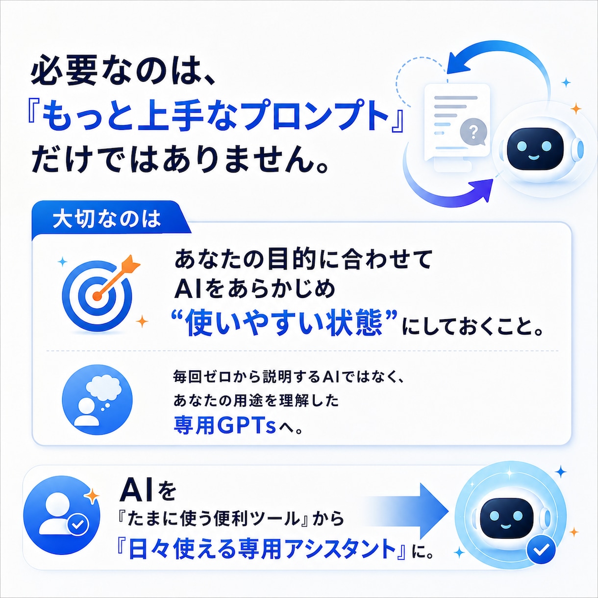 あなた専用のAIツールを100種から選んで作ります 豊富なGPTsから選定し、あなた専用にカスタマイズ イメージ3