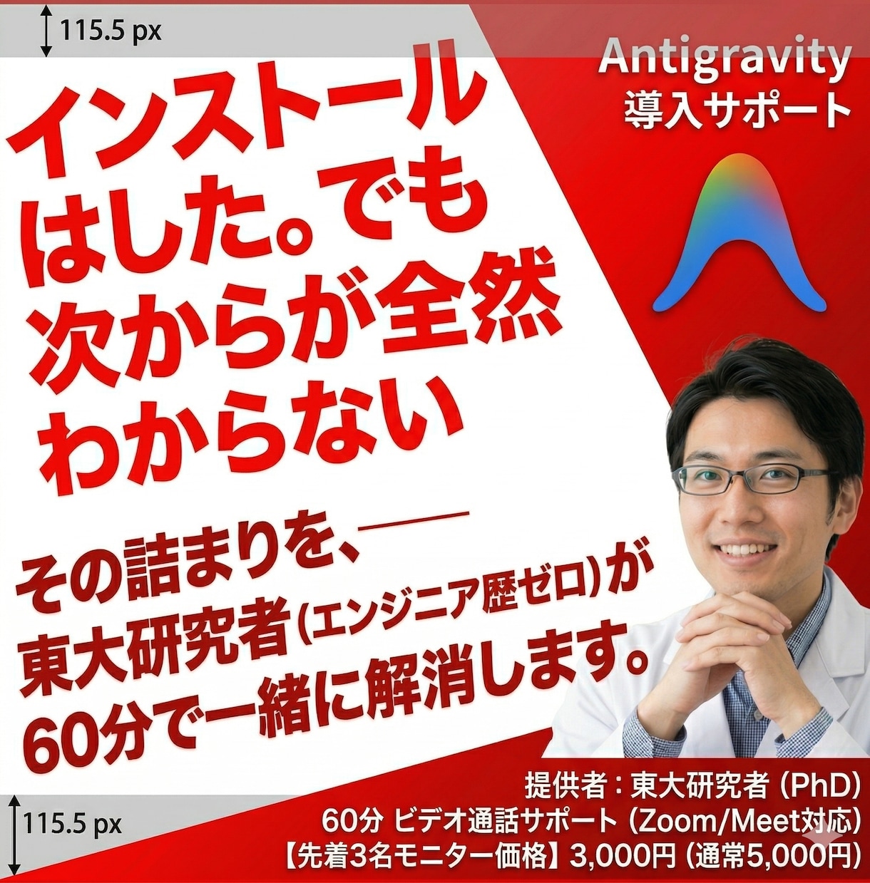 Antigravity導入・使い方サポートします AIに作業を丸投げ。東大研究者が使い方を直伝 イメージ2