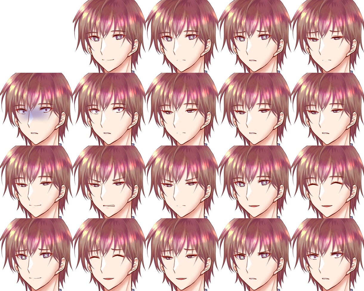キャラクター立ち絵＋差分お描きします 表情豊かなキャラクターをお届けします！ イメージ5