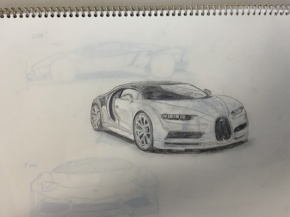 お好きな車を鉛筆一本で描きます 車が好きな方などにおすすめです。 イメージ1