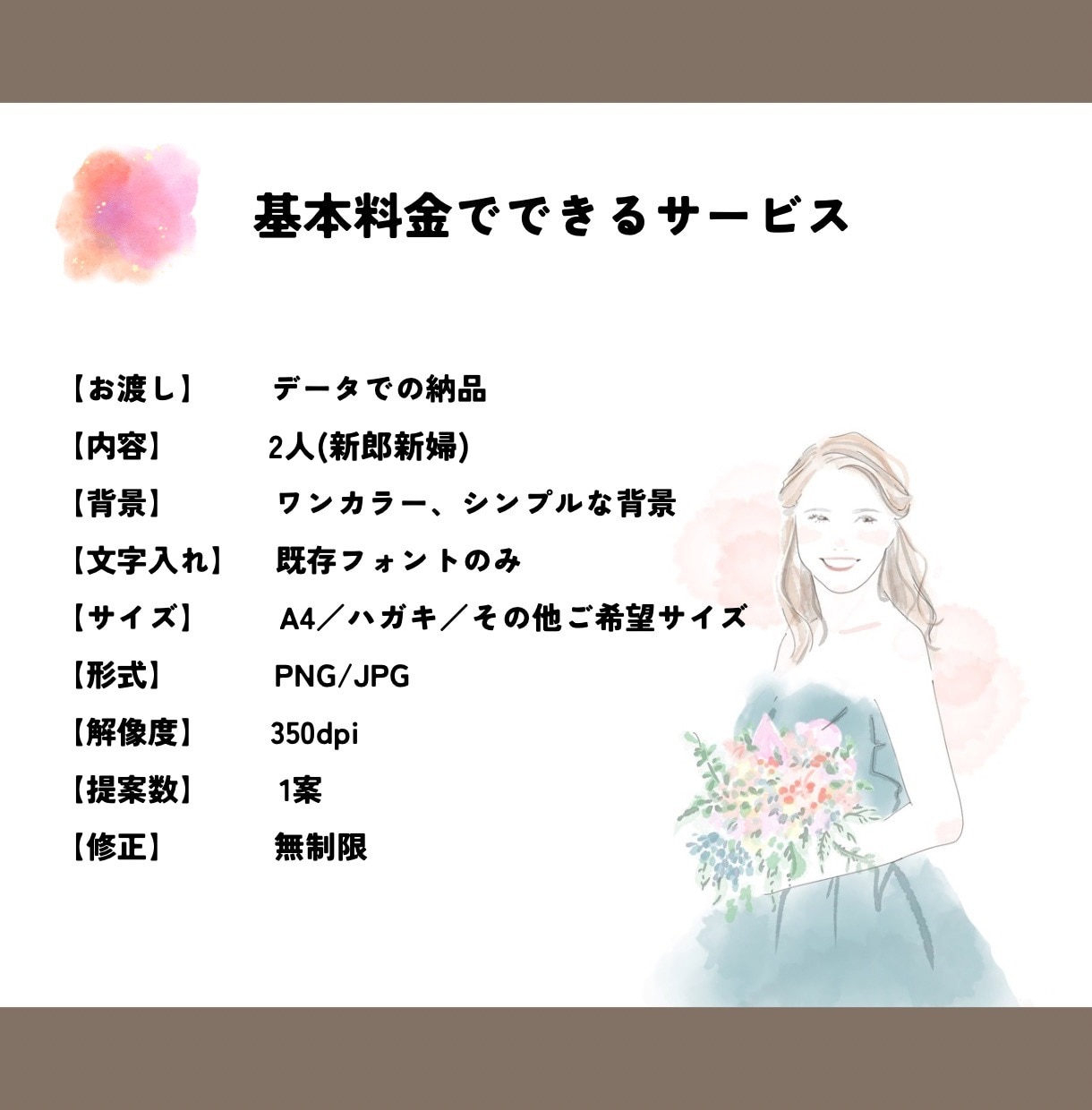 2人の人柄が伝わる優しい結婚式用のイラスト描きます 大人数◎顔のみも全身も同じお値段！丁寧なヒアリングで満足度◎ イメージ2
