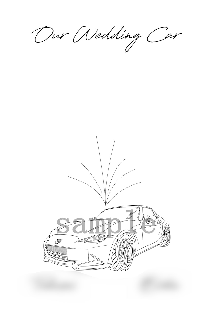 愛車のウェディングツリー作らせていただきます 一枚一枚写真を見てでの手書きです。 イメージ8